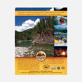 Graphic Design in Kalispell Montana Magazine ad for Glacier Raft Company