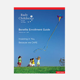 Employee benefits brochure design for Rady Children’s Hospital