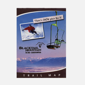 Trail map brochure for Blacktail Mountain Graphic Design in Kalispell Montana