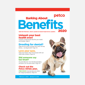 Employee benefits brochure design for Petco